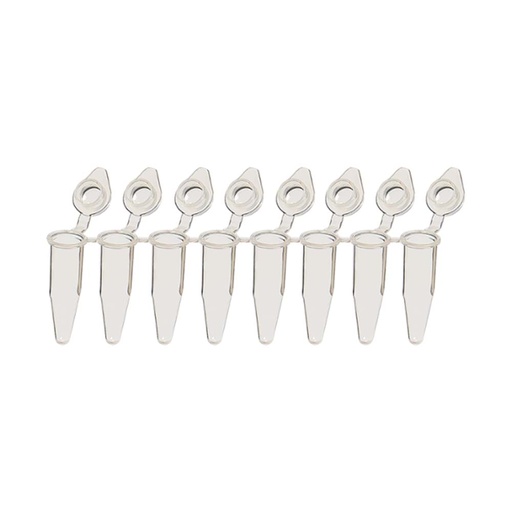 [SK-TP397] AmpliStar-II 8-Strip 0.2ml Assorted Color PCR Tubes, Attached Domed Caps – 10x120